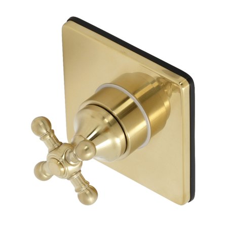 KINGSTON BRASS KS3047BX Single-Handle Three-Way Diverter Valve with Trim Kit, Brushed Brass KS3047BX